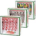 Candy Cane Peppermint Red, Green, White & Rainbow Cherry Gift Set | 12 Pieces in Each Box - Pack of 3 - 36 Total Count | Individually Wrapped |