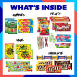 Student Encouragement - Candy Snack Box (40 Full Size Variety Gift Basket Care Package) Gummy Bears, Chocolate, Hard Candy, Suckers, Gummies & More