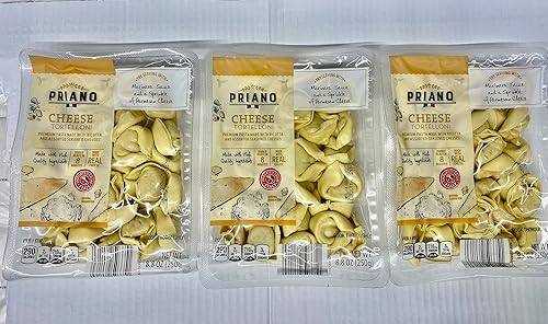 Priano Authentic Italian Cheese Tortelloni (Cheese Filled Pasta) 8.8-oz. (Pack of 3)