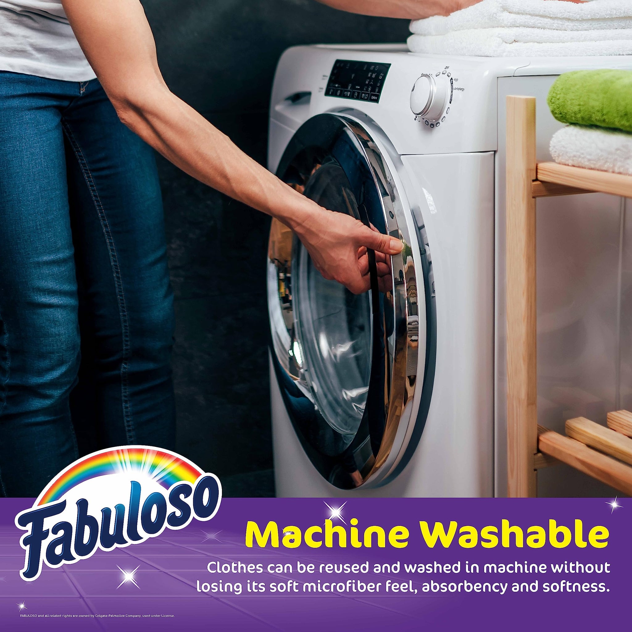 Fabuloso Microfiber Cleaning Cloths for Home & Car, Lint-Free Scratch-Free Rags for Glass, Kitchen & Wood, Reusable Machine Washable, Absorbent