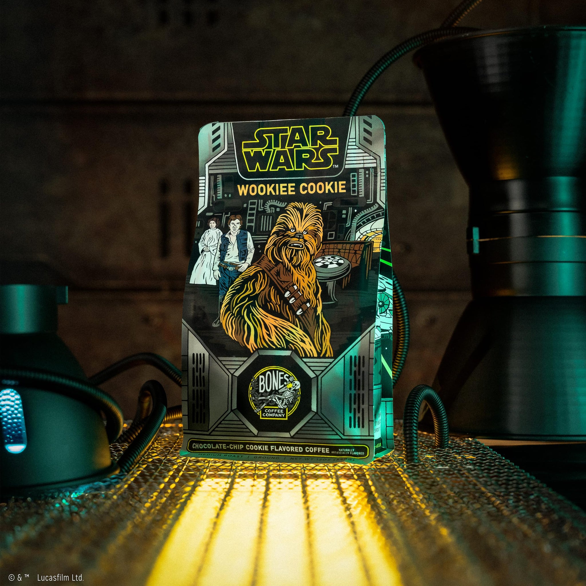 Bones Coffee Company Star Wars Wookiee Cookie Chip Cookie Flavor Flavored Coffee, Medium Roast Low Acid Arabica Beans Compatible with Auto drip