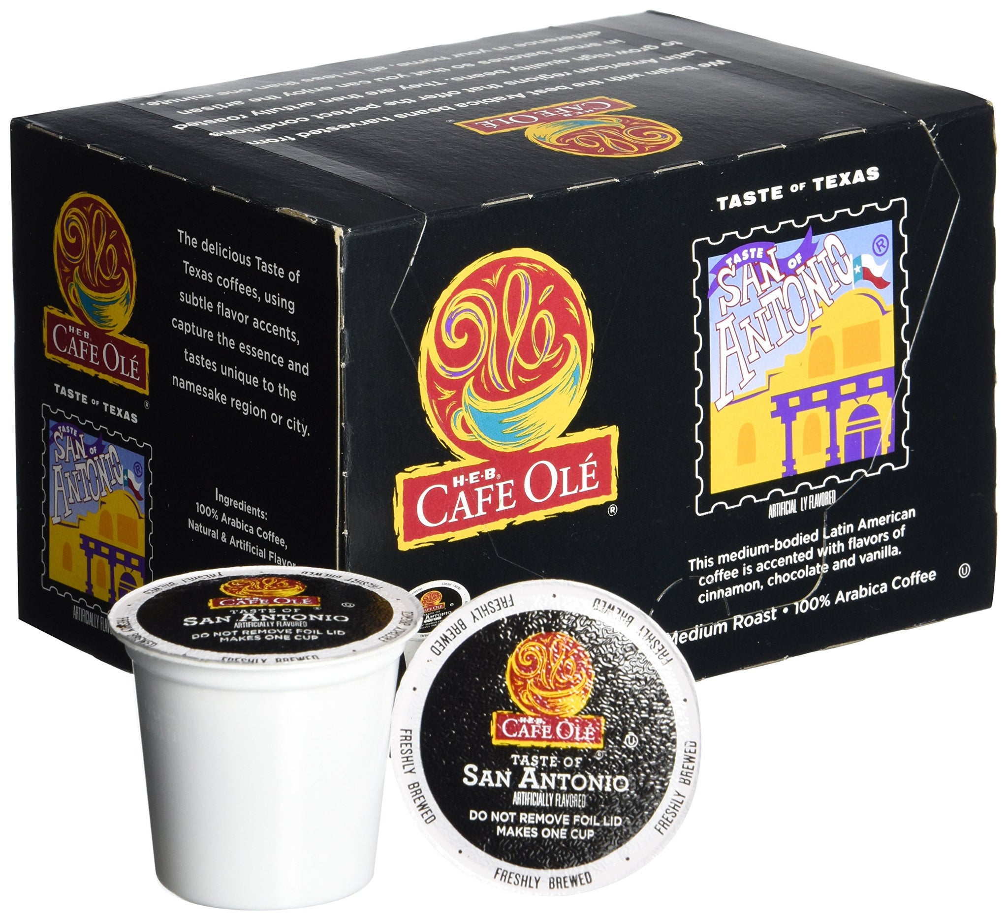 Cafe Ole Taste of San Antonio 12 Count Single Serve Coffee Cups (Pack of 2)