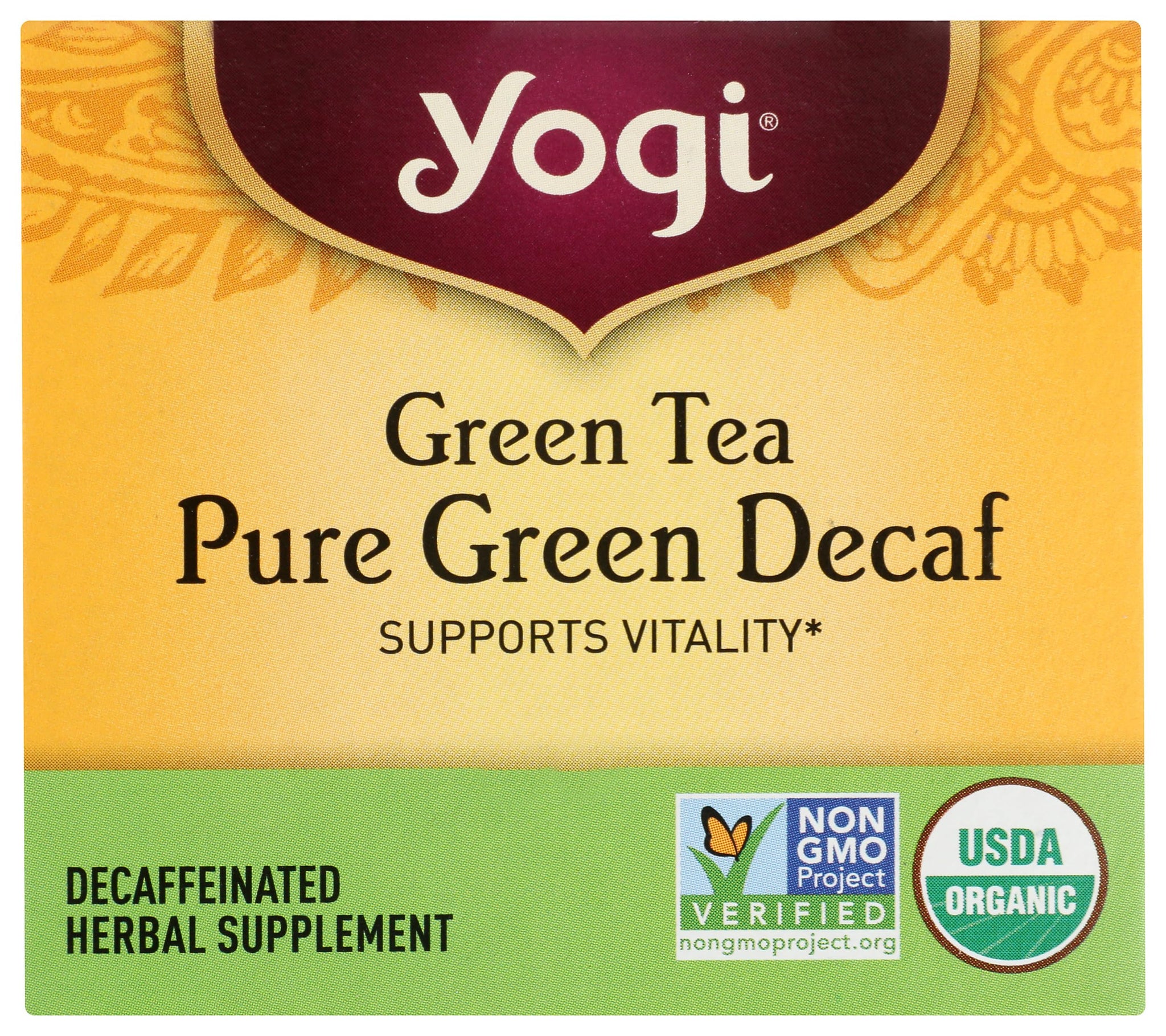 Yogi Tea, Pure Green Decaf, 16 Count, Packaging May Vary