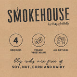 Smokehouse by Thoughtfully, Smokehouse Barbecue Rubs Gift Set, Flavors Include Cajun, Caribbean, Memphis and Southwest, Set of 4