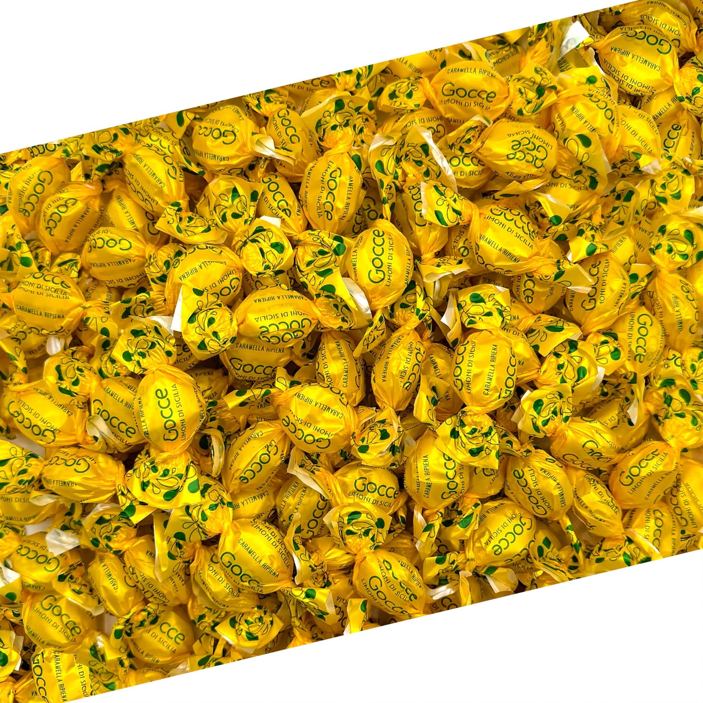 Italian Lemon Candy from Italy | 1 Pound Bag | Approx. 75 Count | Gocce Limoni Di Sicilia | Individually Wrapped Filled Lemon Drops Hard Candy |
