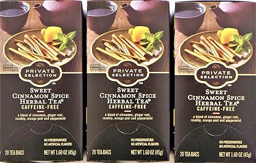 Private Selection Sweet Cinnamon Spice Herbal Tea Caffeine-Free 3 Pack