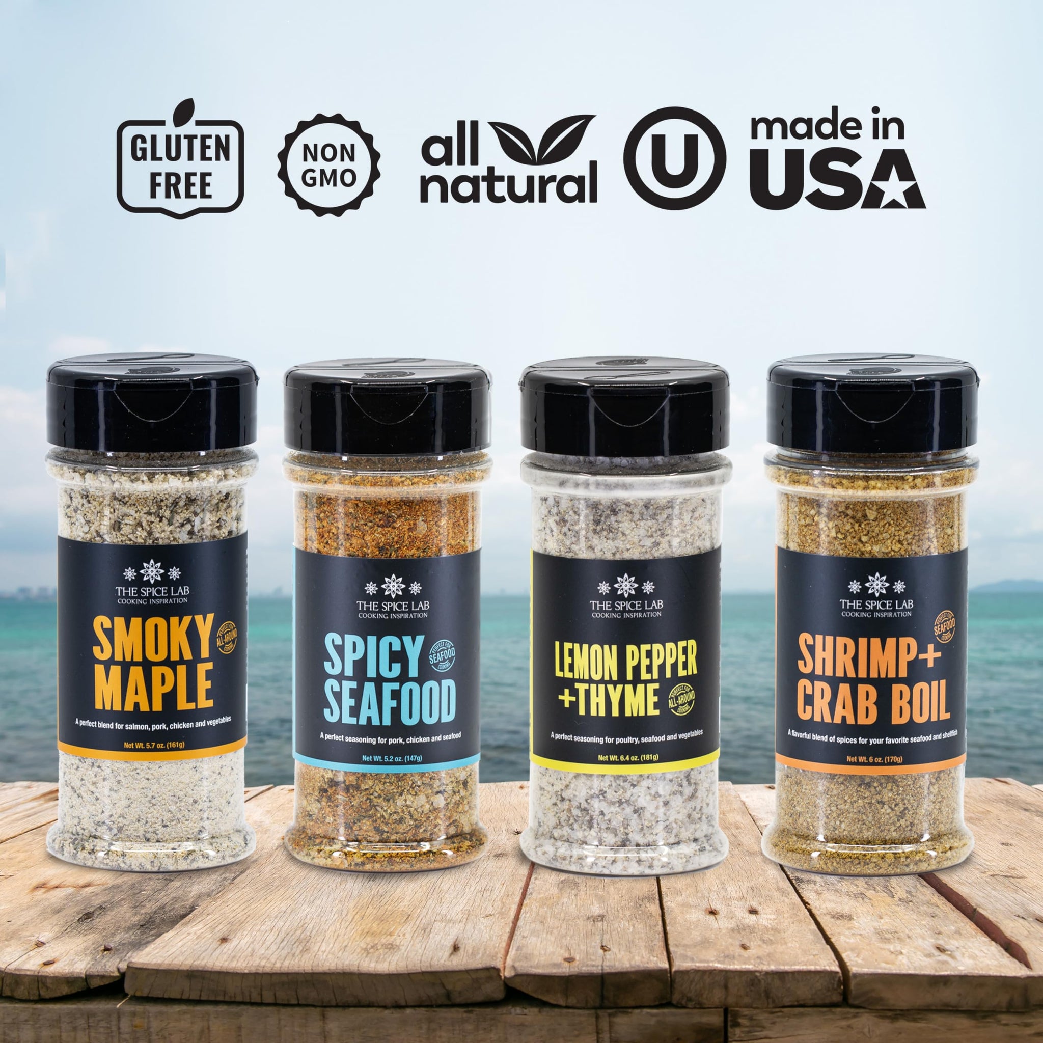 Seafood Seasoning Gift Set - Elevate Your Culinary Journey with Our Fish Seasoning - Explore the Spectacular Crab Seasoning & Combine With Smoky Maple
