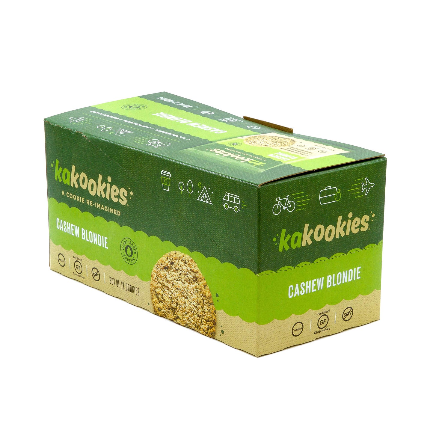 Kakookies A Cookie Re-Imagined, Cashew Blondie (Box of 12 Cookies), Soft-Baked, Plant-Based, Dairy Free, Gluten Free, Vegan