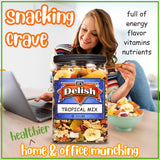 Tropical Mix - Fruit and Nut Trail Mix by It’s Delish, 2.5 lbs Jumbo Reusable Container Jar | Energy Boost Healthy Snack with Protein & Vitamins