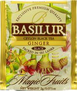 Basilur | Ginger Tea | Ceylon Black Tea | Magic Fruits Collection | 20 Count Foil Enveloped - Pack of 2