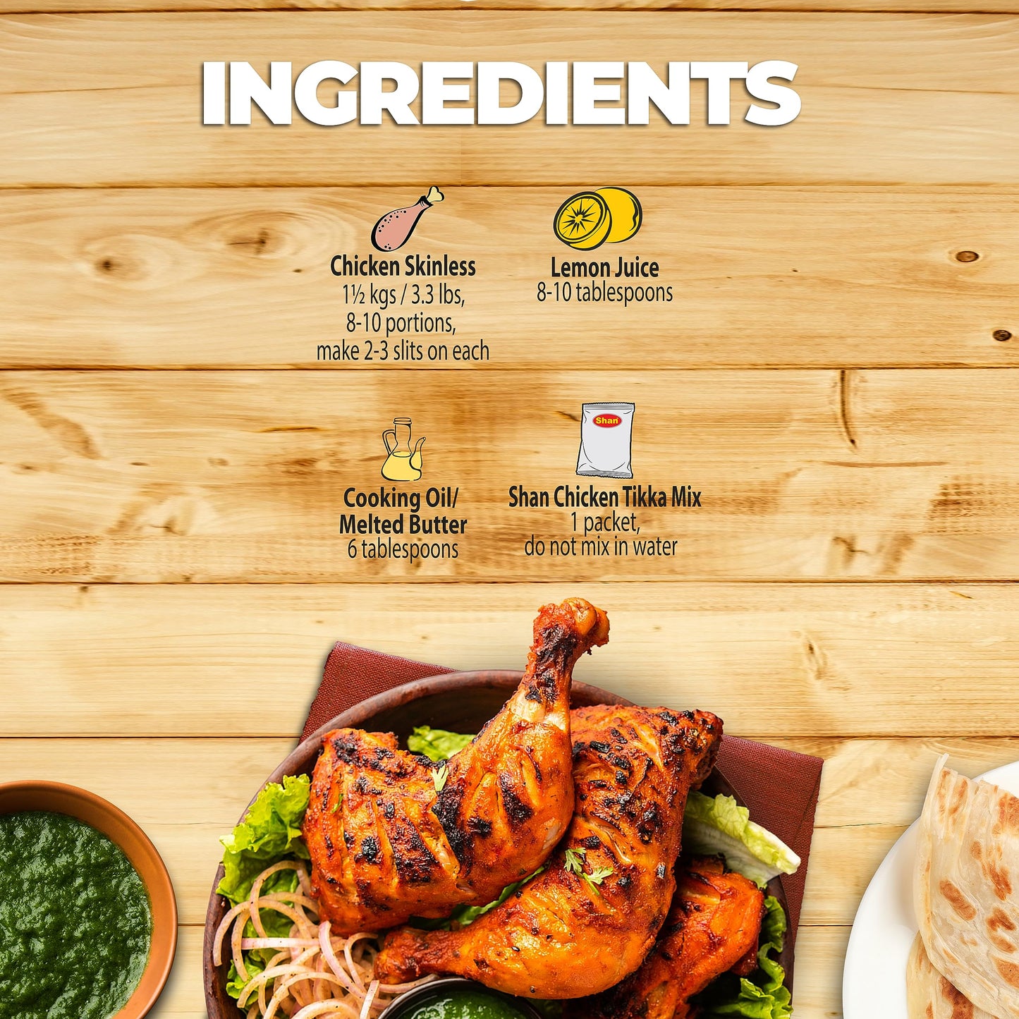 Shan - Chicken Tikka Seasoning Mix (50g) - Seasoning Packets for Tikka Masala