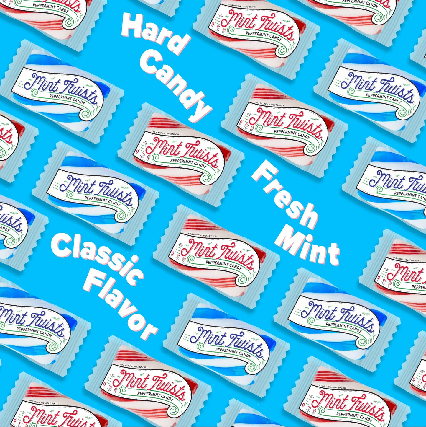 Atkinson's Mint Twists Crushed - Peppermint Red & White Candy - Gluten Free, Kosher, Vegan - Great for Baked Goods and Sweet Treats - 8 oz. Peg Bag