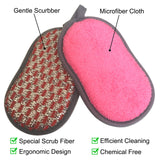 Scrub-it Multi-Purpose Non-Scratch Double-Side Double-Effect Microfiber Scrub Sponges for Kitchen with Heavy Duty Scouring Power - Effortless Cleaning