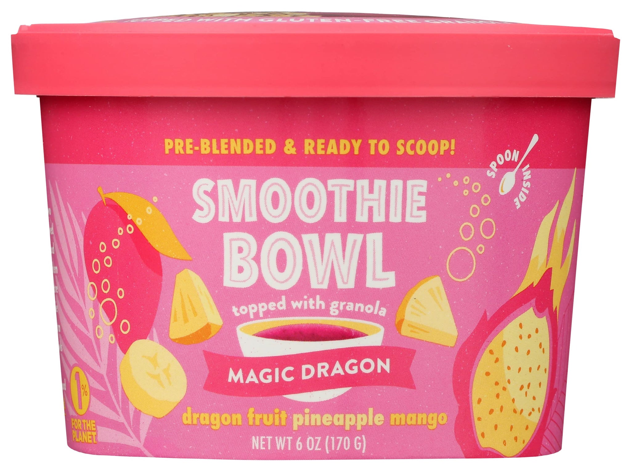 Blenders & Bowls, Bowl Smoothie Dragon Fruit Pineapple Mango, 6 Ounce