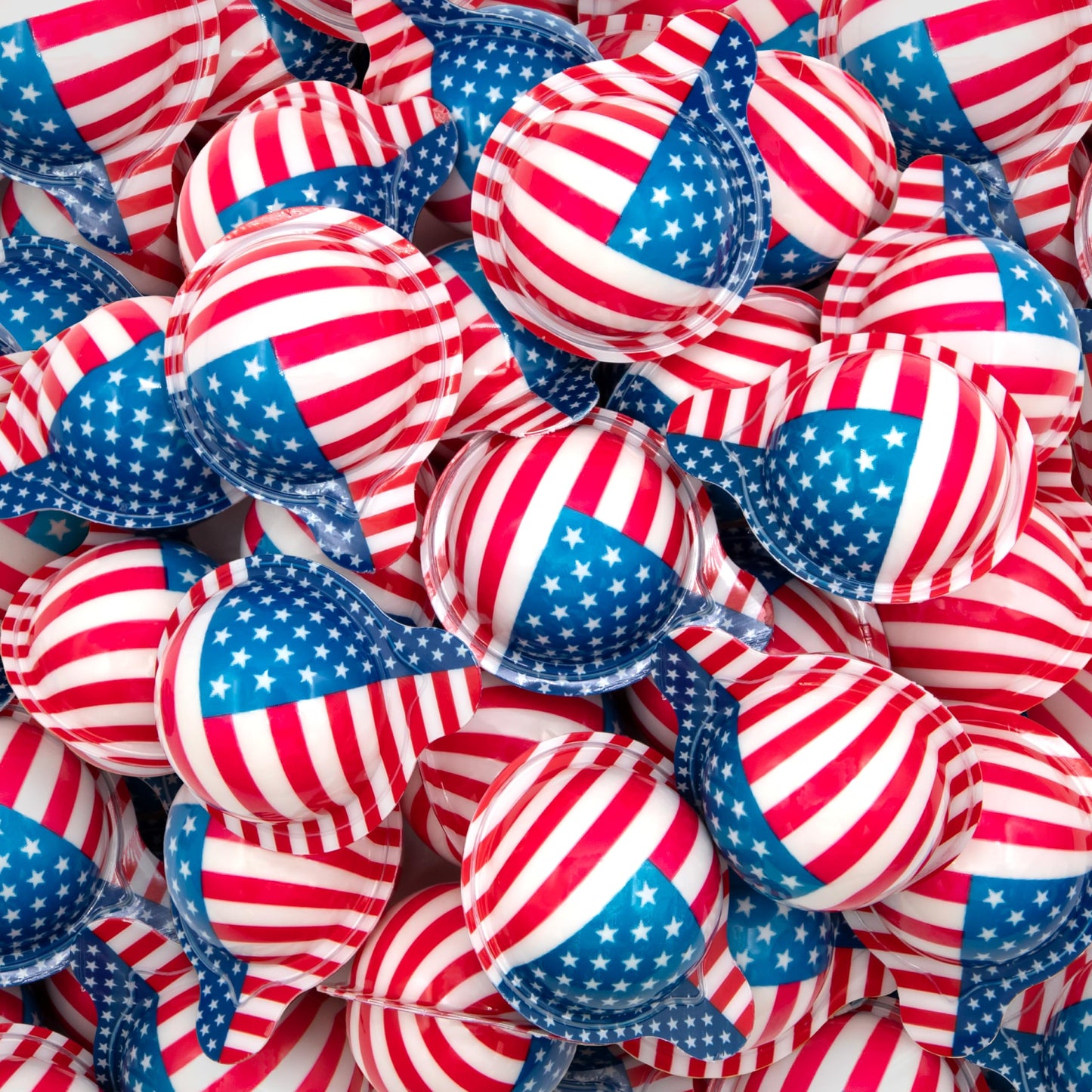 Patriotic Candy - Gummy Balls - 30 Count - 19 Oz Jar - 4th of July Candy Individually Wrapped - Red White and Blue Gummy Candies - Strawberry & Grape
