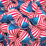 Patriotic Candy - Gummy Balls - 30 Count - 19 Oz Jar - 4th of July Candy Individually Wrapped - Red White and Blue Gummy Candies - Strawberry & Grape