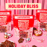Brownie Brittle - Chocolate Chip Peppermint Thin and Crispy Sweet Snacks (Pack of 3, 4 oz), Rich Gourmet Brownie Bites Dessert