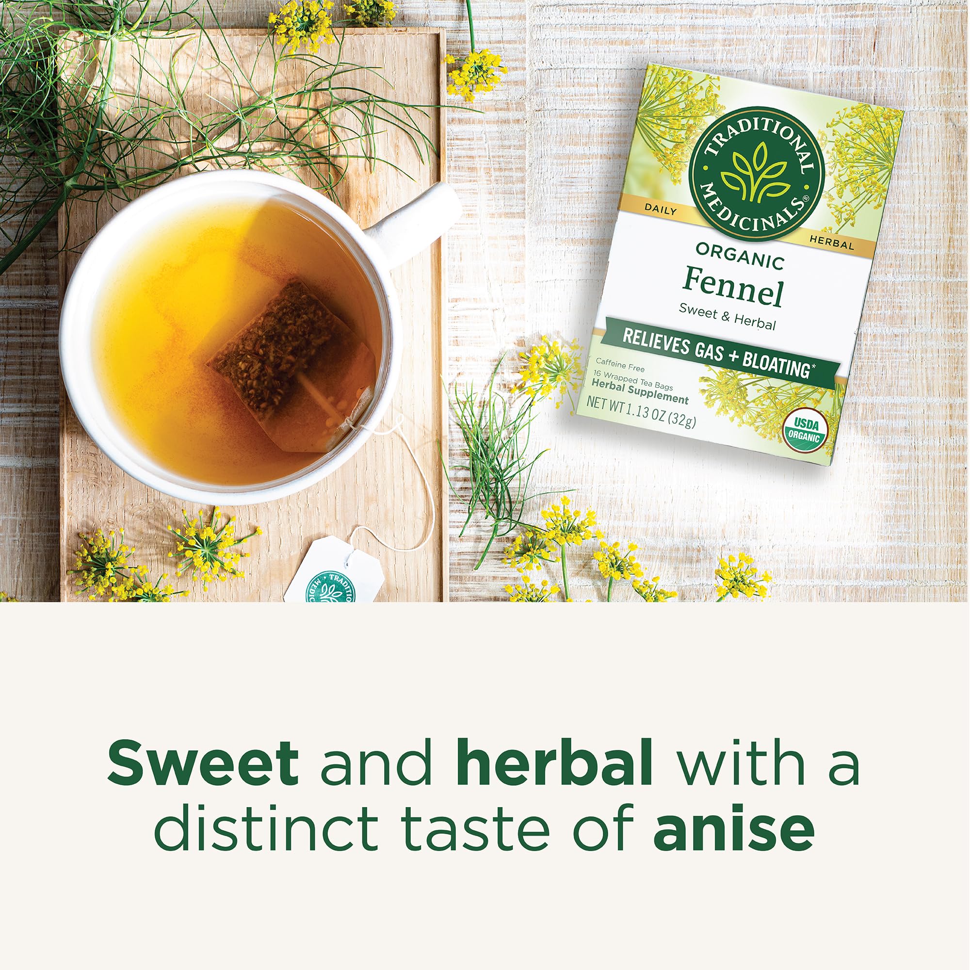 Traditional Medicinals Organic Fennel Tea, 16 Count