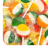 Fruit Lollipops - 40 Count - 1 Lb Pack - Assorted Fruit Hard Candy Individually Wrapped - Flat Suckers for Goodie Bags, Parties & Classroom Rewards