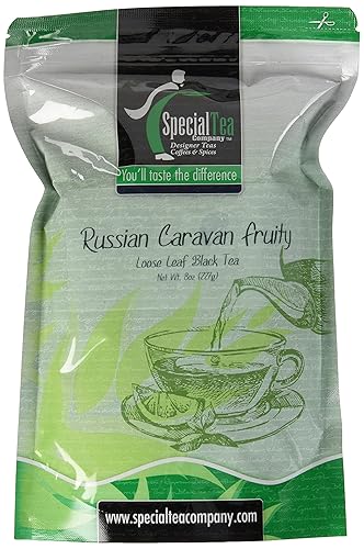 Special Tea Loose Leaf Black Tea, Russian Caravan Fruity Black Blend, 8 Ounce