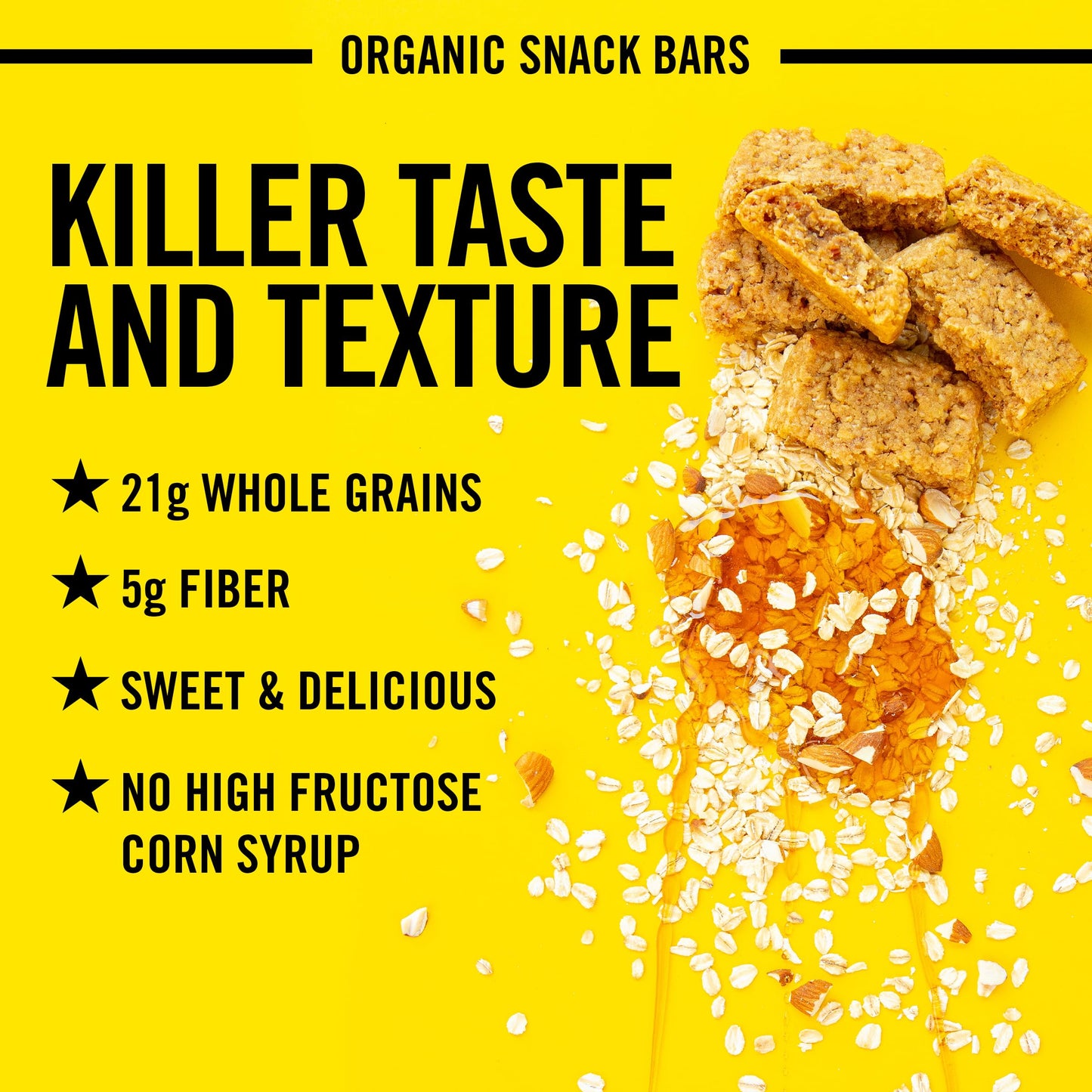 Dave's Killer Bread Oat-Rageous Honey Almond Organic Snack Bars, 20 Individually Wrapped Snack Bars