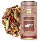 Teabloom Earthbound Essence Loose Leaf Herbal Tea with Orange, Ginger & Chai Spices | Warm Cinnamon & Citrus Blend | Canister Makes 35-50 Cups |