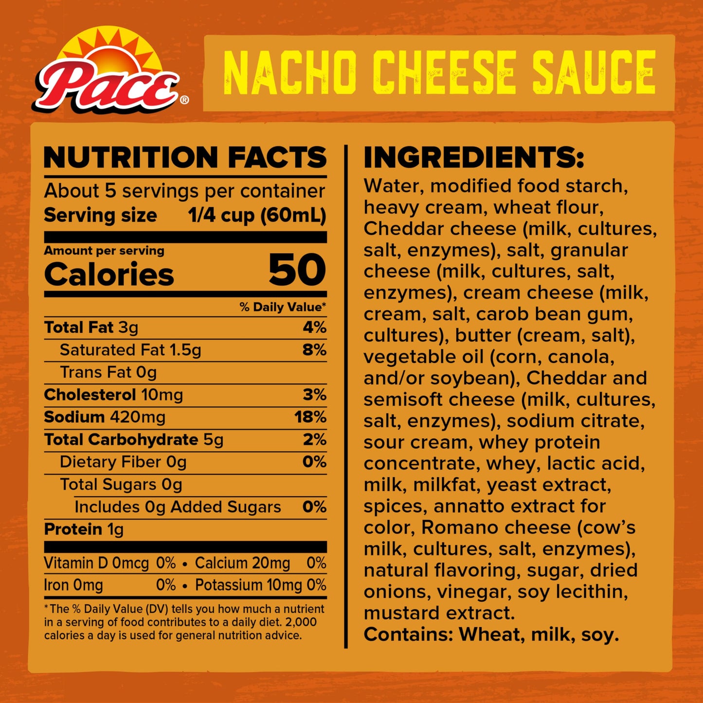 Pace Mild Nacho Cheese Sauce, 10.5 oz Can