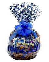 Hand-Crafted 28 Piece customizable chocolate gift basket of gourmet chocolates, cookies, and crunches. Tasty treats selected for businesses, clients