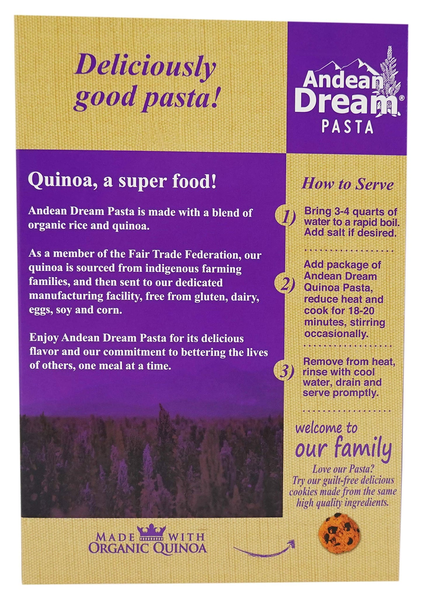 Andean Dream Organic Orzo Quinoa Pasta, 8 Ounce - 12 per case.12