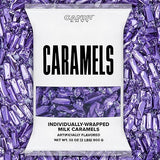 Candy Envy - Individually Wrapped Caramels - Purple Wrapper - 2 Pound Bulk Purple Candy