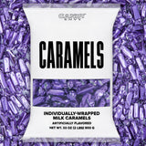 Candy Envy - Individually Wrapped Caramels - Purple Wrapper - 2 Pound Bulk Purple Candy