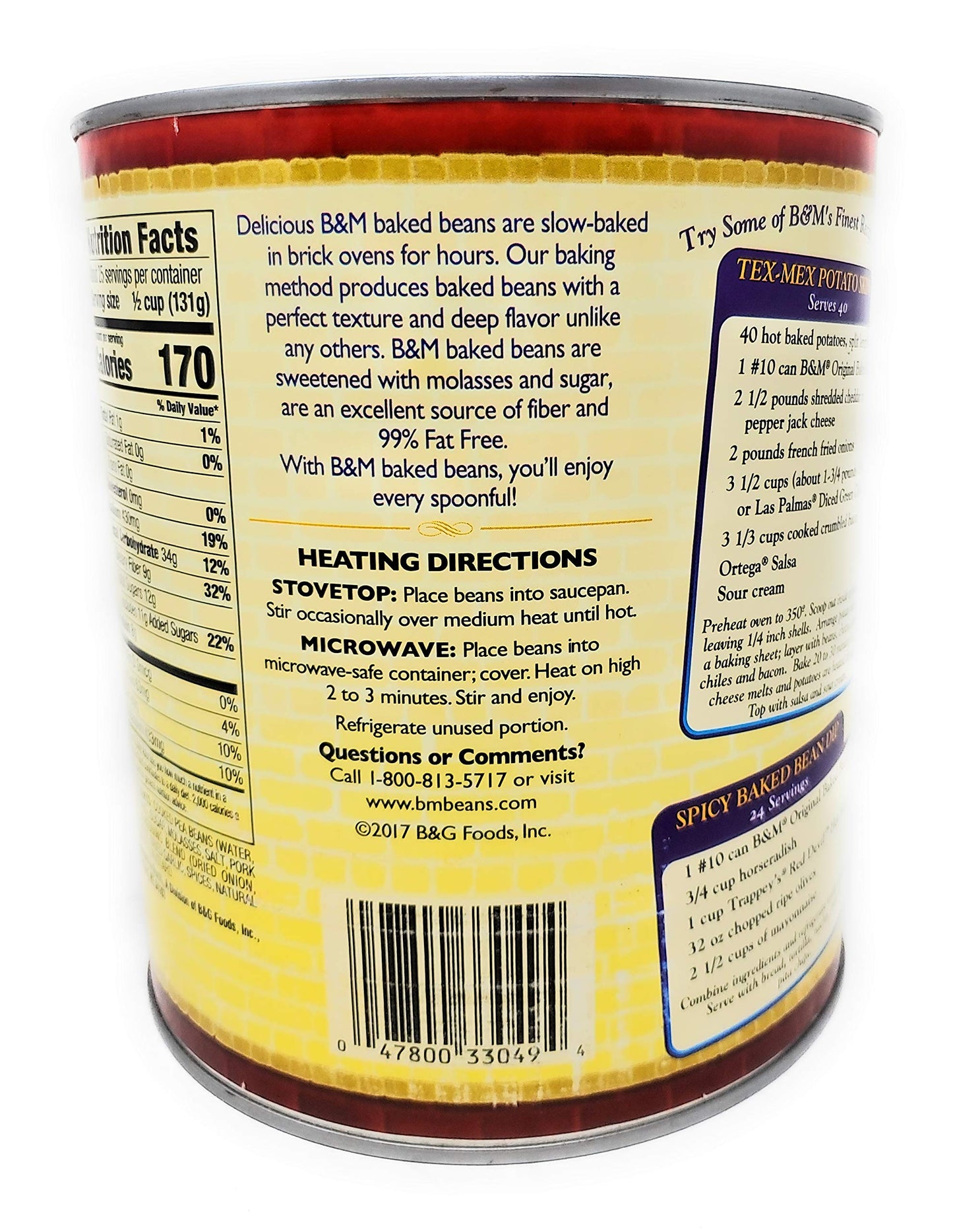 B & M Originial Baked Beans - 7 lb. 4oz. can, 6 cans per case