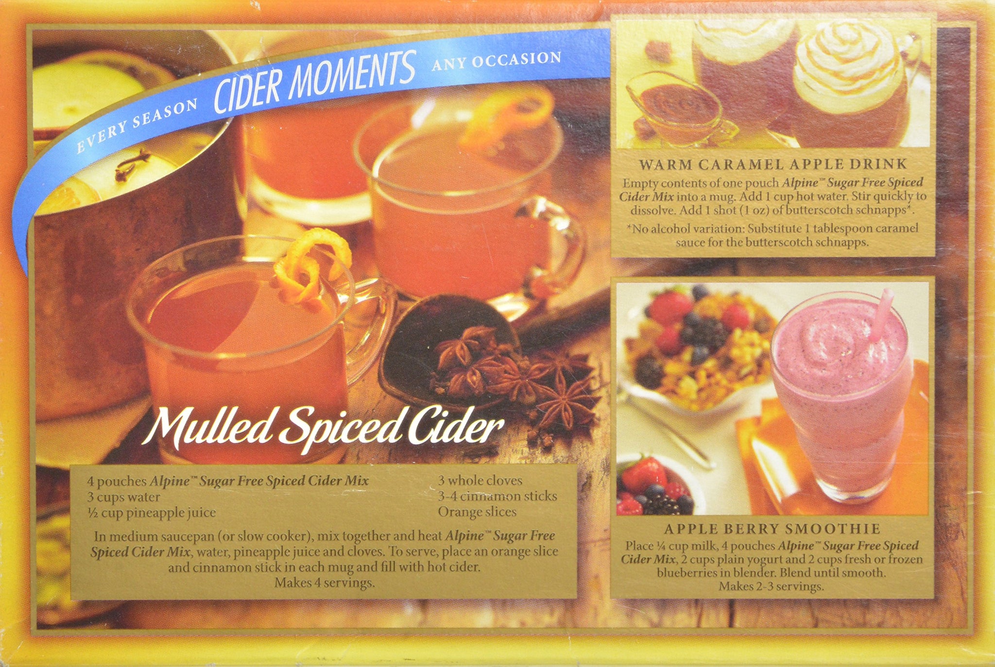 Alpine Sugar-Free Spiced Apple Cider Mix - Pack of 2