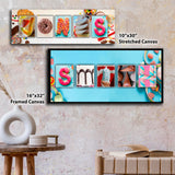 Sweets & Candy Name Art - Personalized Dessert Gift! (9.5"x26" Block Mount)
