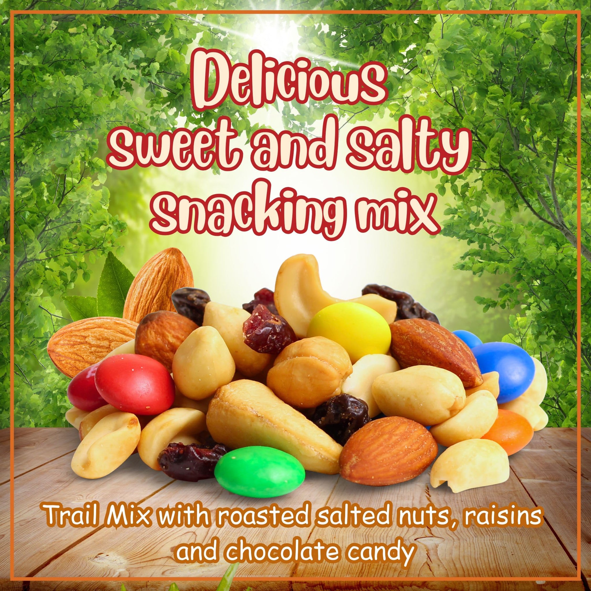 M&M's Classic Trail Mix by It's Delish, 3 lb Reusable Jumbo Container | Gourmet Chocolate M and M Trail Mix with Dried Fruit and Nuts | Sweet