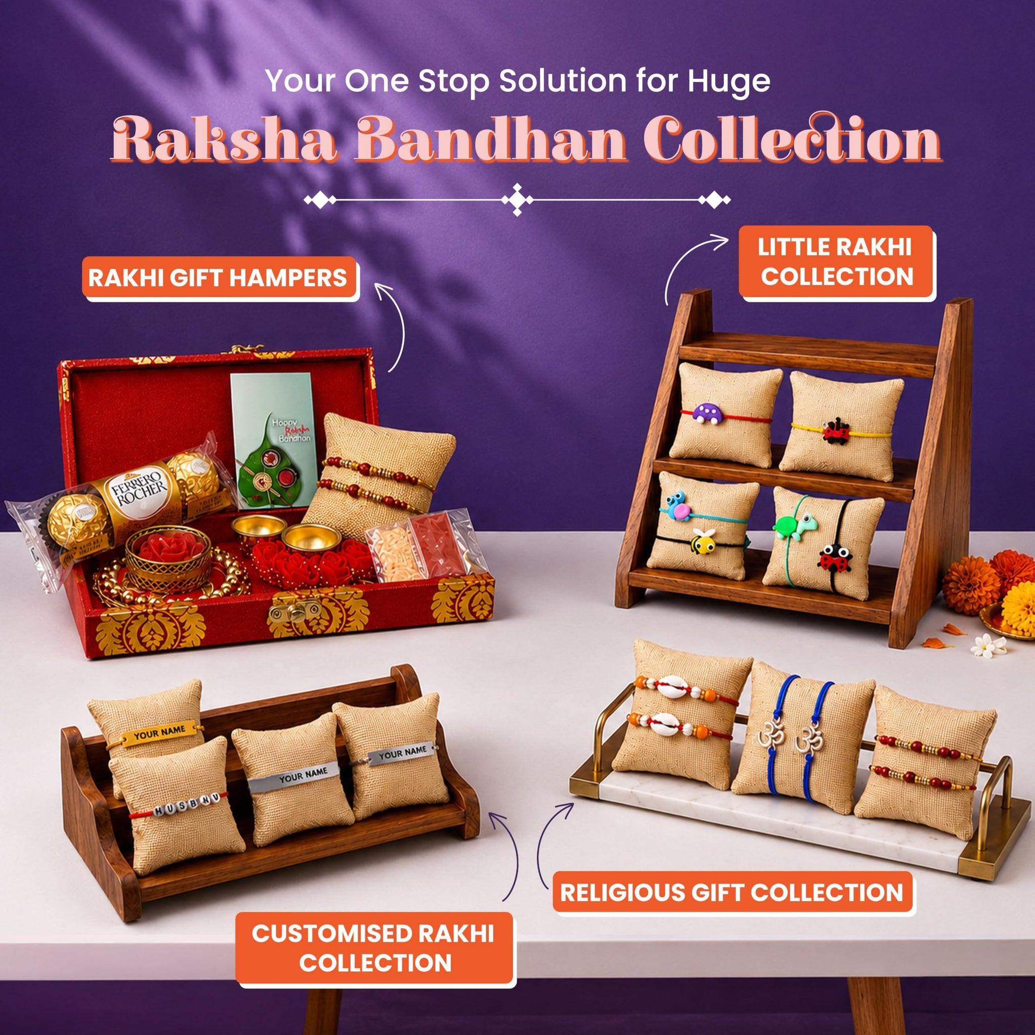 LOVENSPIRE Raksha Bandhan Gift Hamper for Brother and Bhabhi - Traditional Handmade Rudraksha Bead Rakhi Bracelet with Greeting Card & Roli Chawal