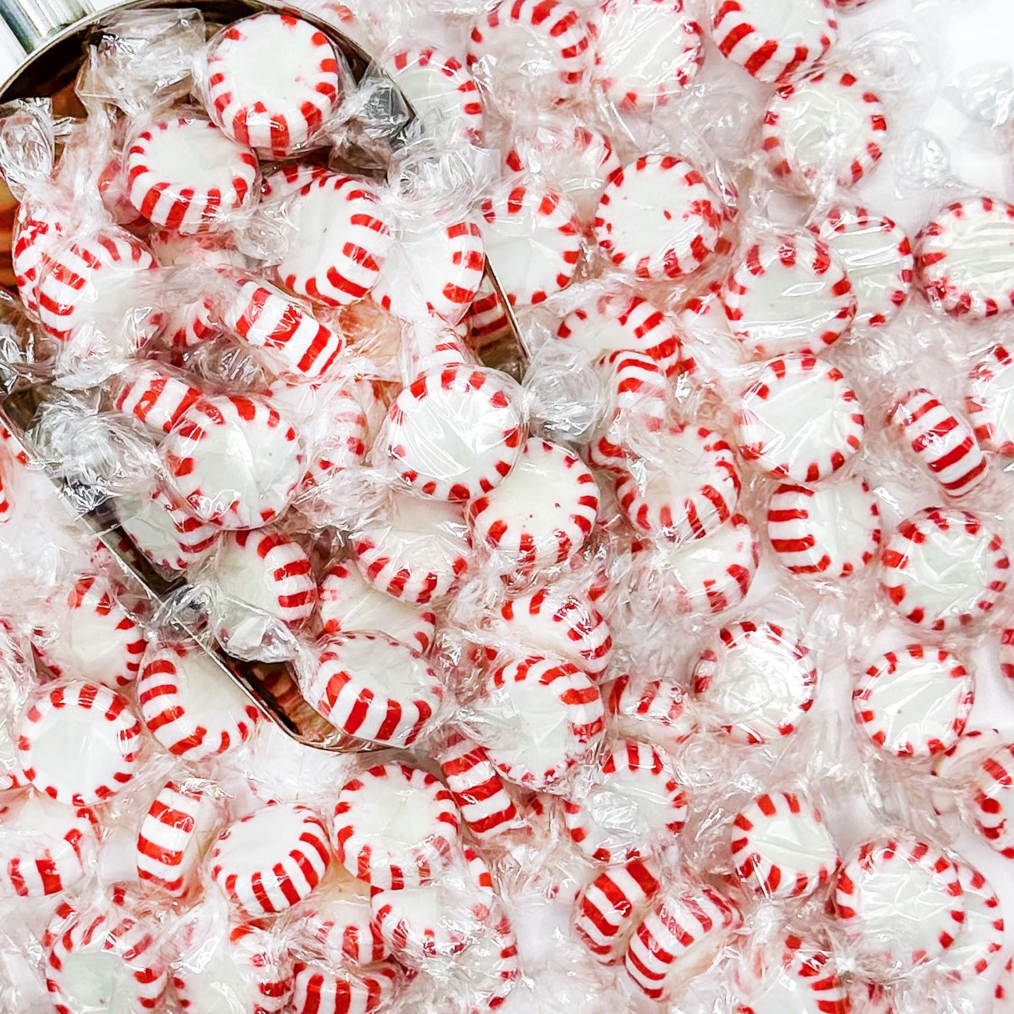 Starlight Peppermint Hard Candy - Bulk 2 Pounds (Approx 170 Count) - Individually Wrapped Mints for Office Bowls & Holiday Buffets - Refreshing Old