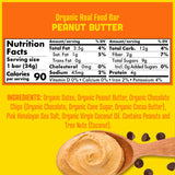 Skout Organic Peanut Butter Chocolate Chip Real Food Bars for Kids (6 Pack) | Organic Snacks for Kids | Plant-Based Nutrition, | Vegan | Gluten