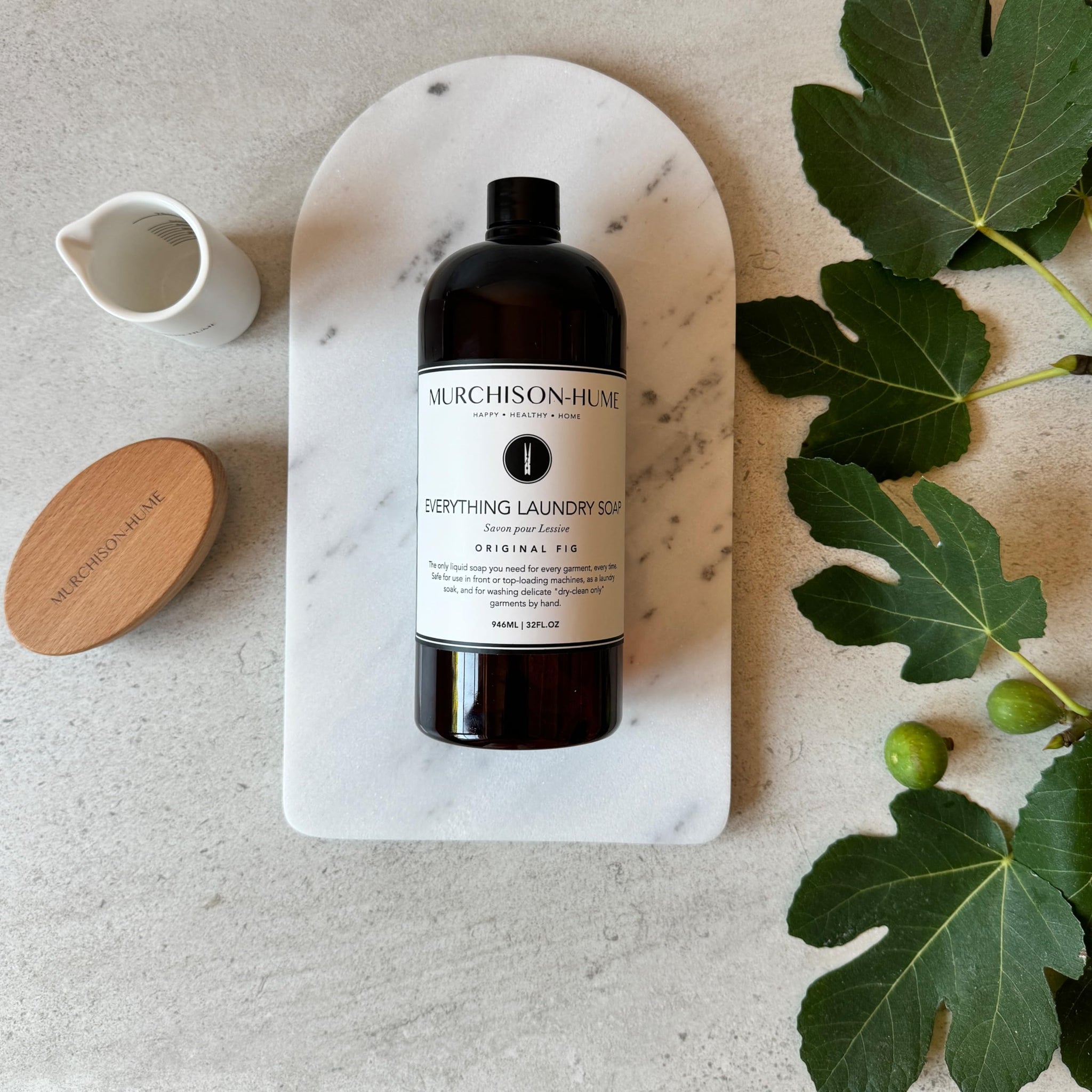Murchison-Hume Everything Laundry Detergent - Original Fig, 32 oz, Up to 94 Loads, Plant-Based, Non-Toxic, Refillable Bottle, Safe for All Fabrics