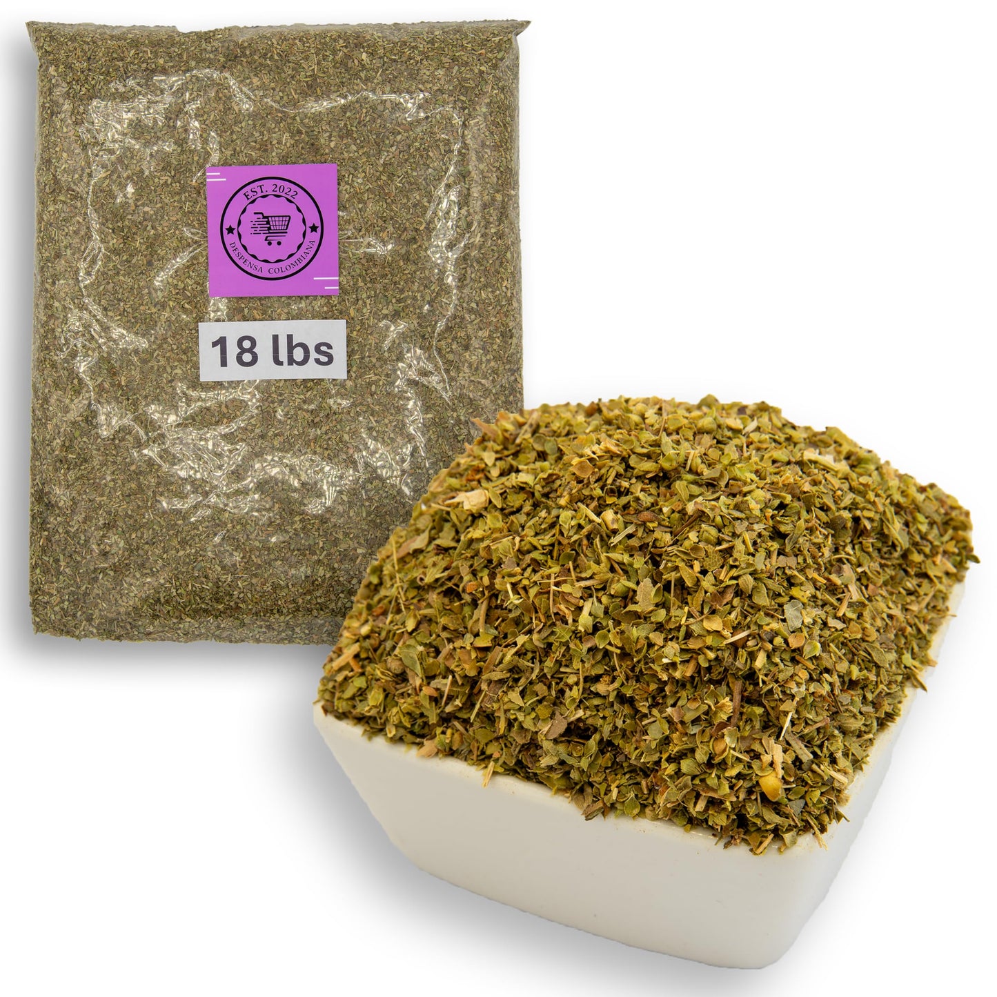 18 lbs Oregano - Origano Seasoning, Bulk Oregano Dry Leaf - Despensa Colombiana 288.00 oz Orégano Bag- Origano Bulk Seasoning Great for Cooking
