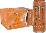 Monster Energy Ultra Sunrise, Sugar Free Energy Drink, 16 Ounce (Pack of 12)