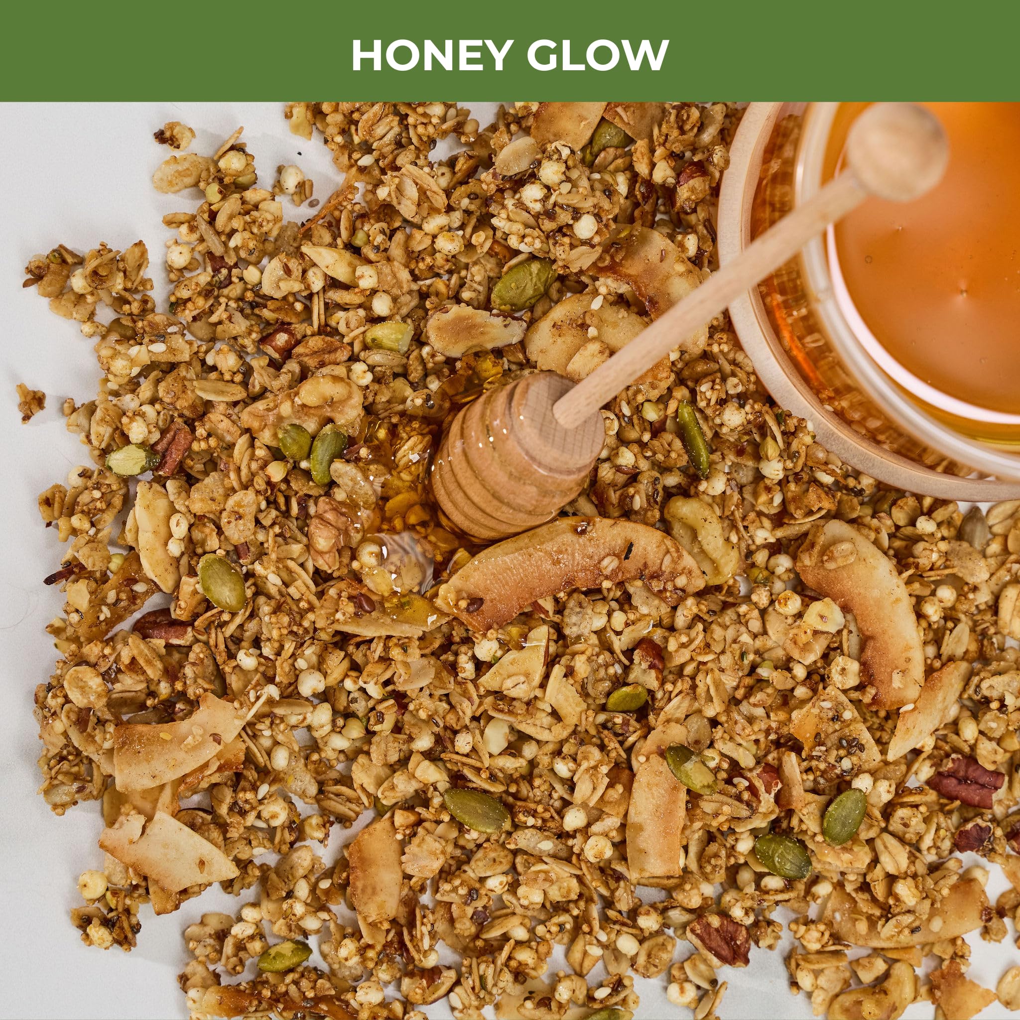 gutBFF Low Sugar Granola - Gluten Free Healthy Granola with Lion’s Mane Mushroom & Baobab Superfruit for Gut Health - 5g or Less Added Sugar Breakfast