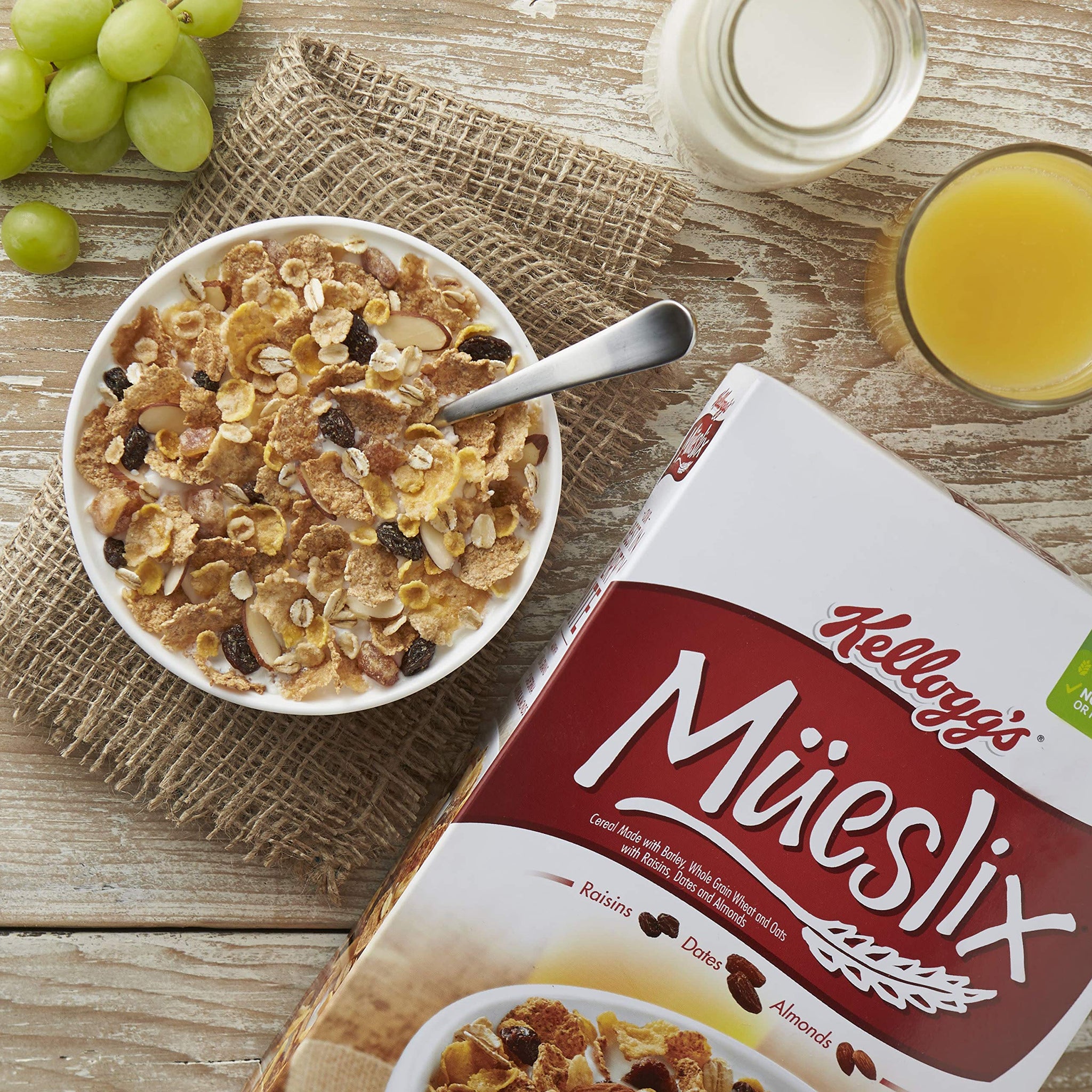 Kellogg's Mueslix, Breakfast Cereal, Original, Good Source of Fiber, 16.2oz Box
