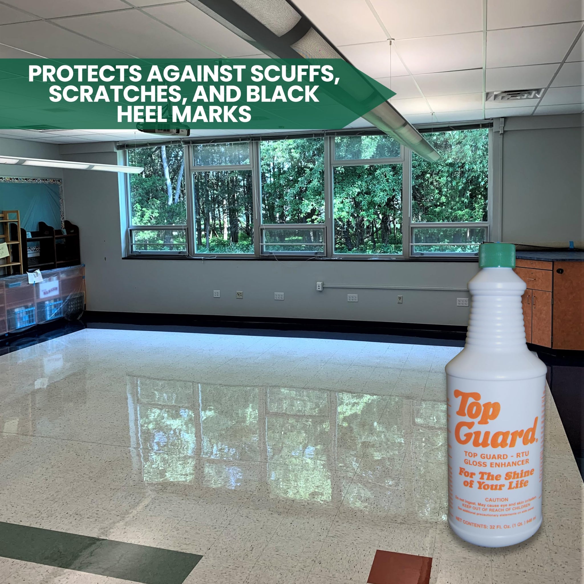 TOP GUARD Ready To Use Industrial and Commercial Cleaning Supplies Flooring Protection, Surface Shield, Creating a Lustrous "Wet Look" Quick Shine