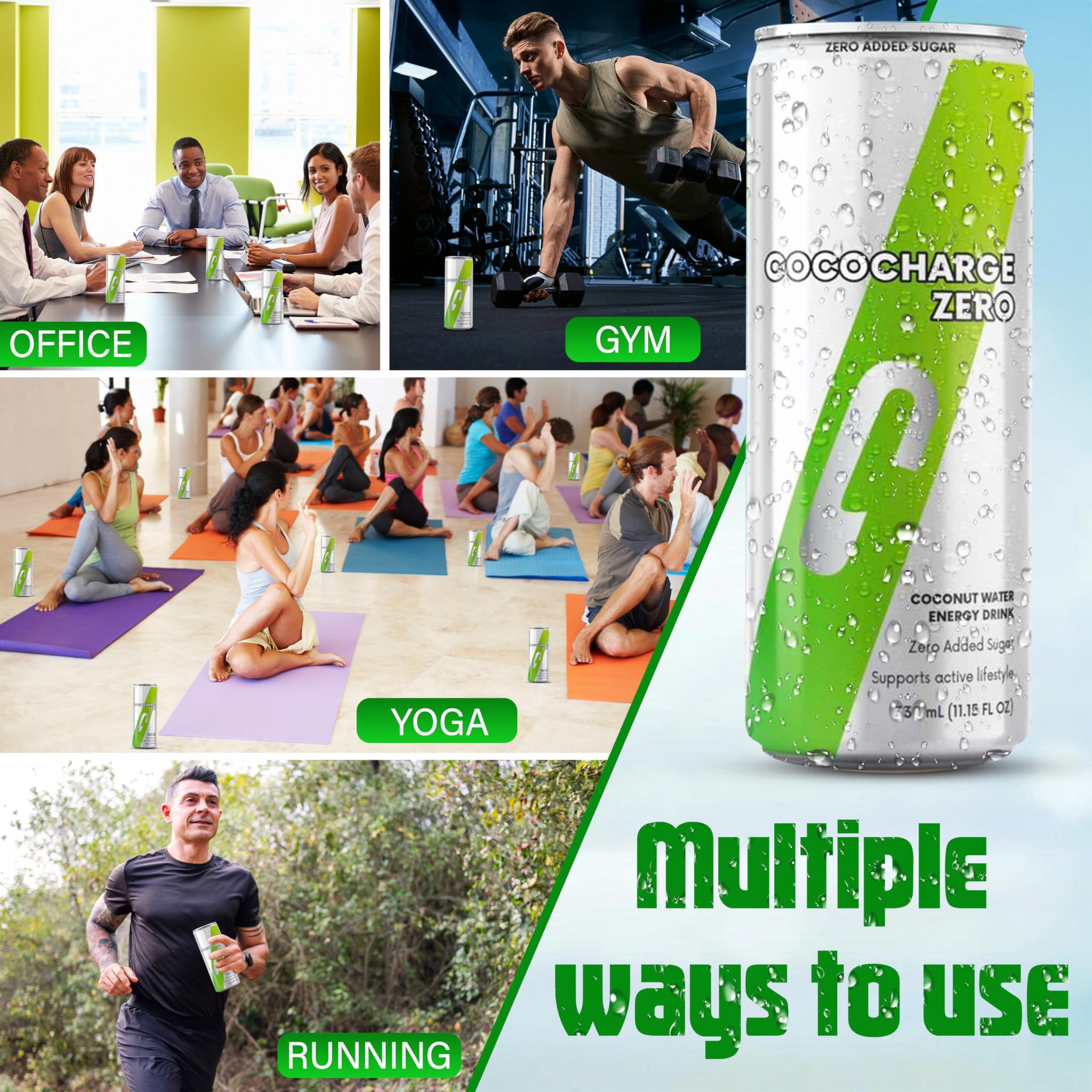 Vital-V CocoCharge Zero Energy Drink, 98% Coconut Water, Sugar Free, Natural Hydration
