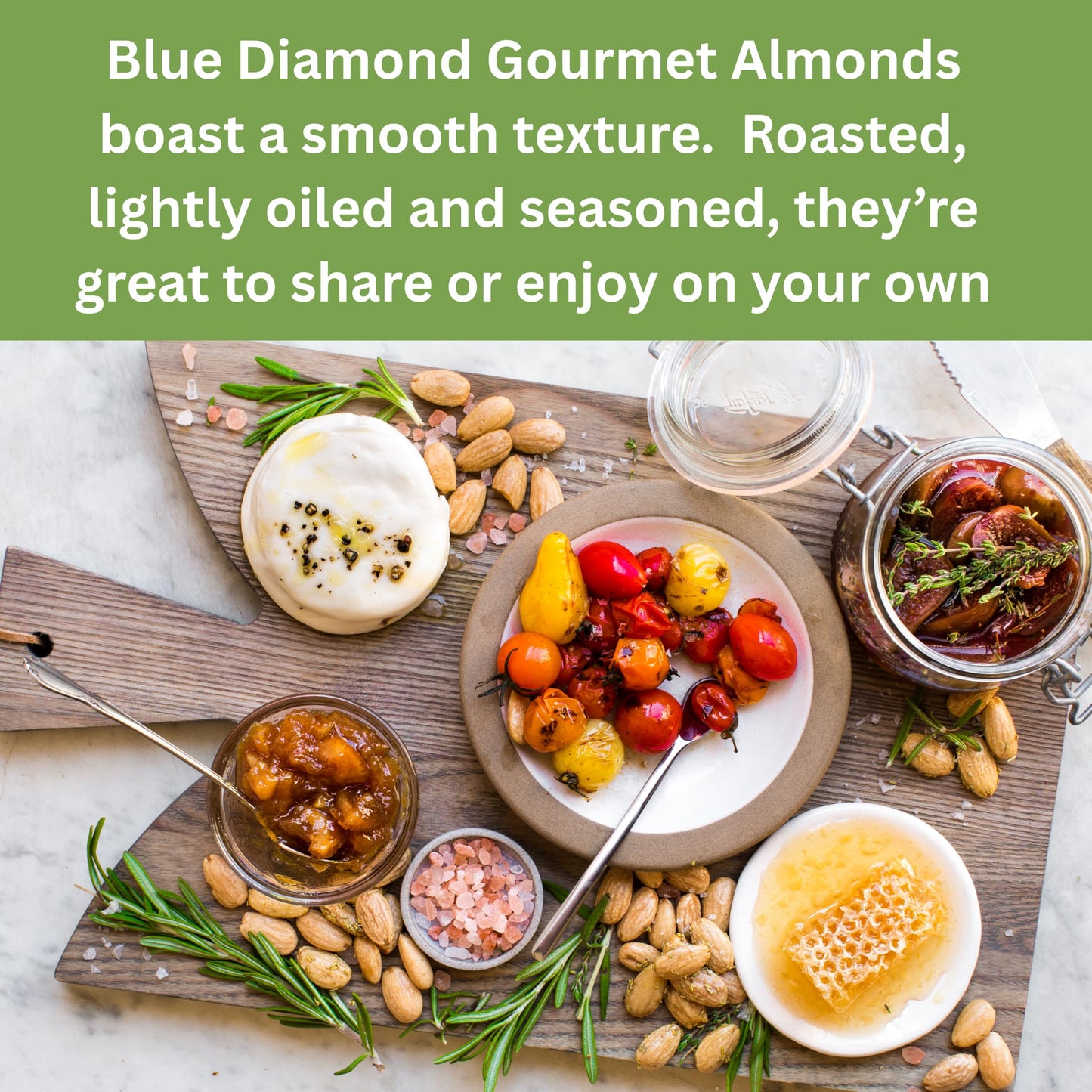Blue Diamond Almonds, Gourmet Specialty Garlic, Herb, and Olive Oil Flavored Classic Snack Nuts Perfect for Charcuterie, Holidays, Gatherings, or
