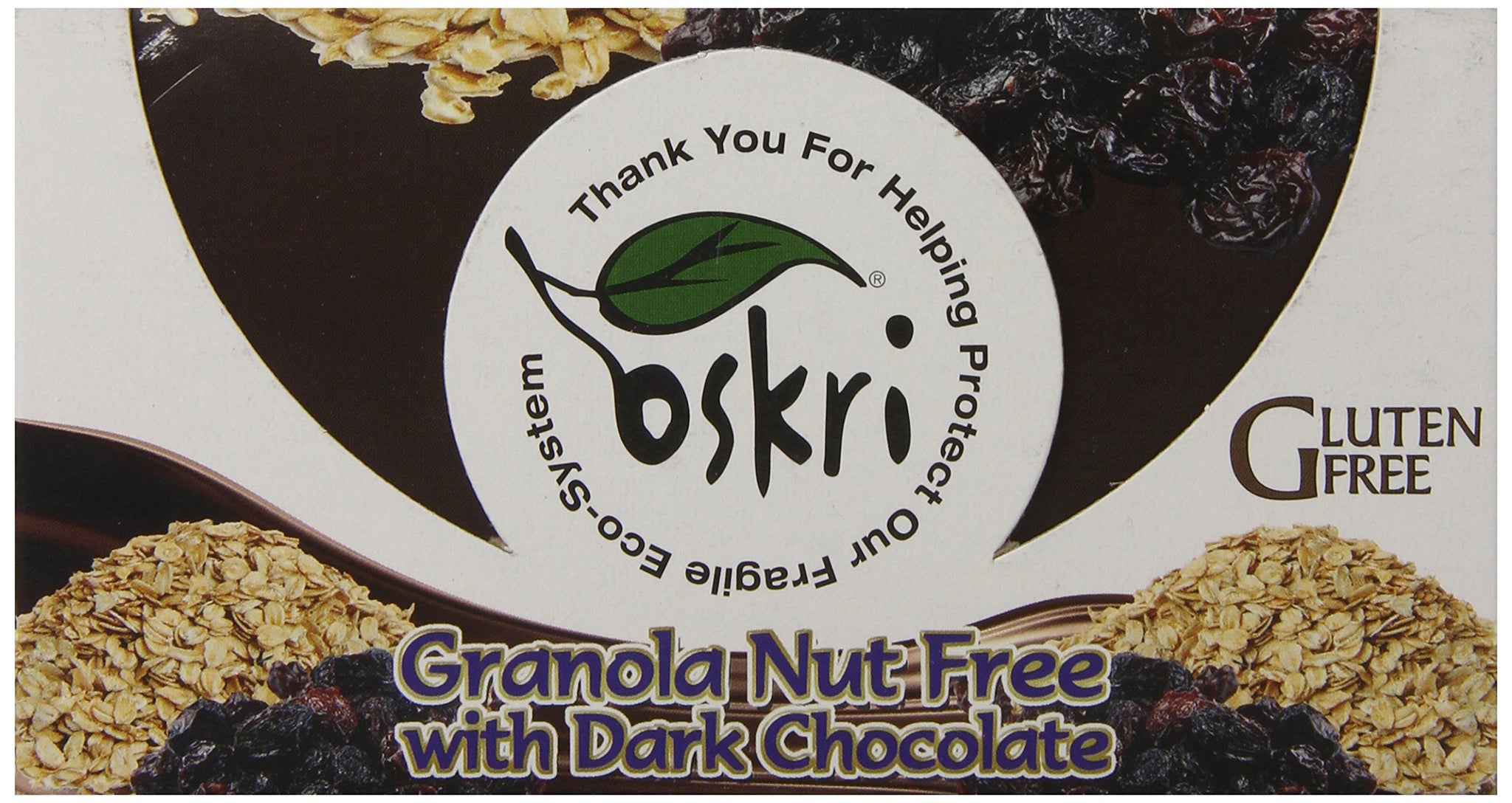 Oskri Granola Nut Free Bar, Raisins with Dark Chocolate, 1.9-Ounce (Pack of 20)