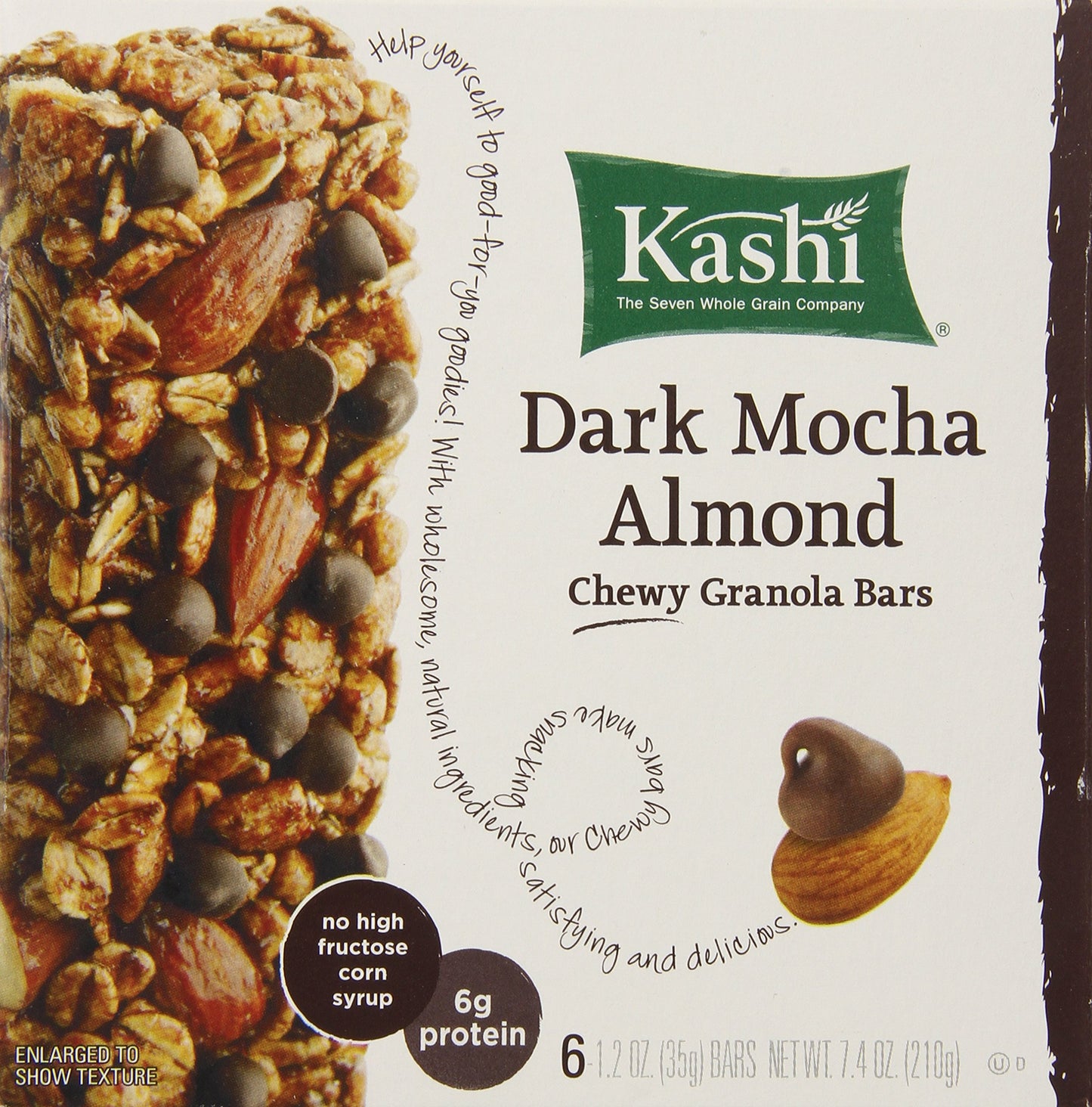 Kashi Chewy Granola Bars, Dark Mocha Almond, Net Wt 7.4 Ounce (Pack of 6)