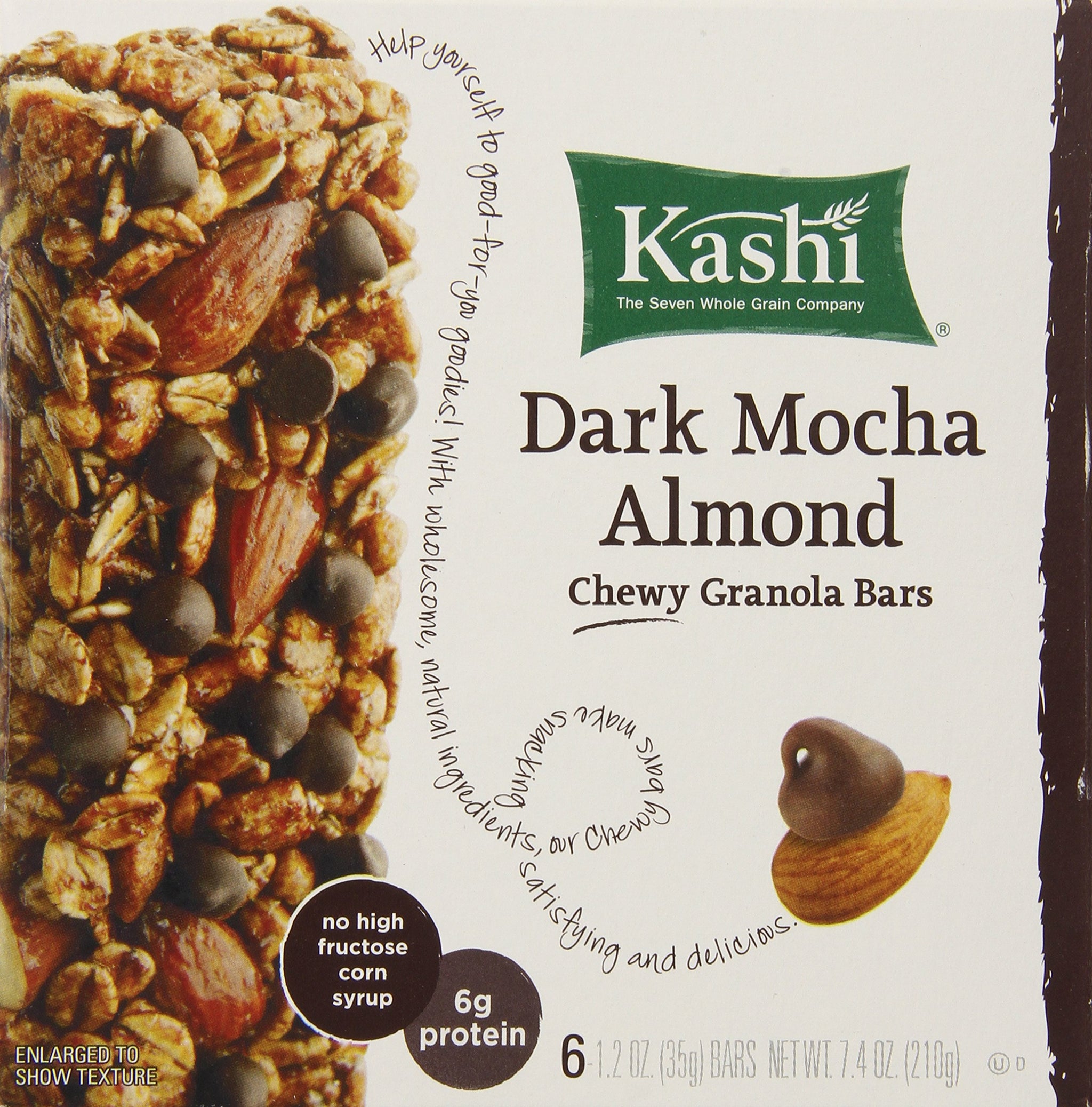 Kashi Chewy Granola Bars, Dark Mocha Almond, Net Wt 7.4 Ounce (Pack of 6)