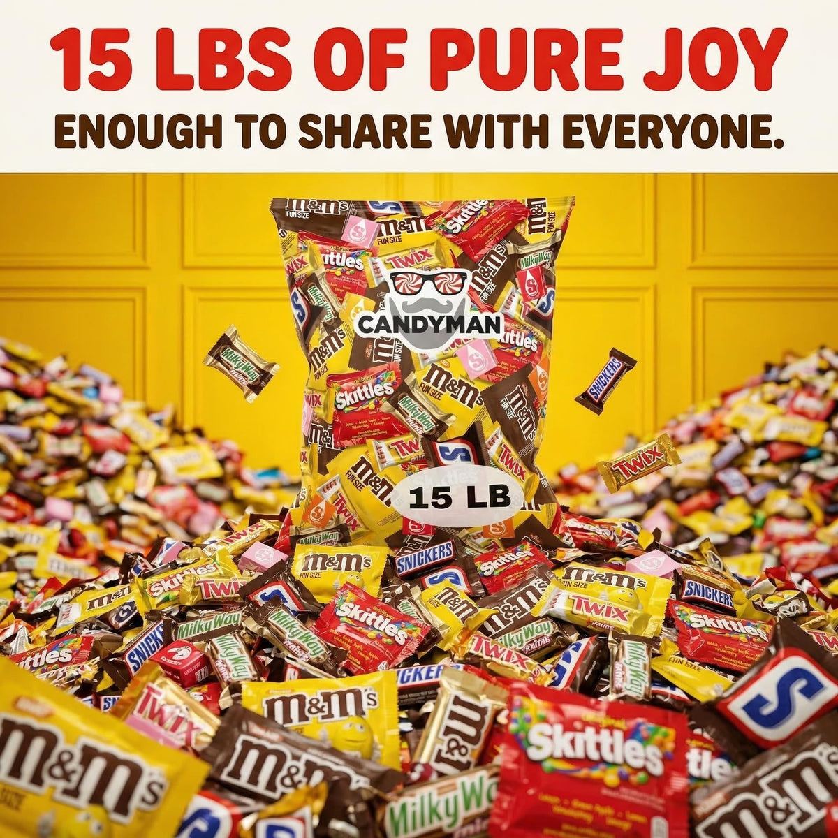 Candyman Candy Variety Pack, Bulk Candy & Chocolate, 15 lb